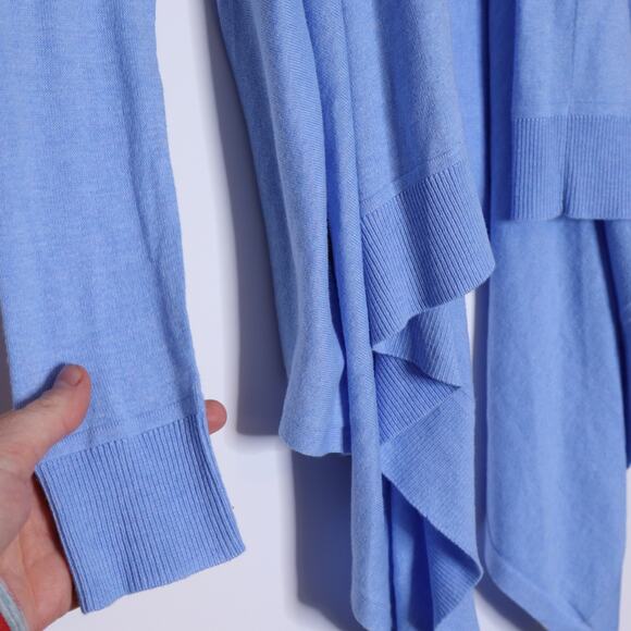 LILLY PULITZER NEW Danique Coolmax Open Cardigan Heathered Blue Peri Women's 2XS - Picture 12 of 15